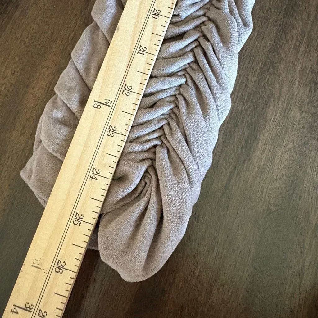 Miilla Faux Suede Women’s Taupe Button Down Jacket size L Ruched Super Soft Tan Size L - Image 10