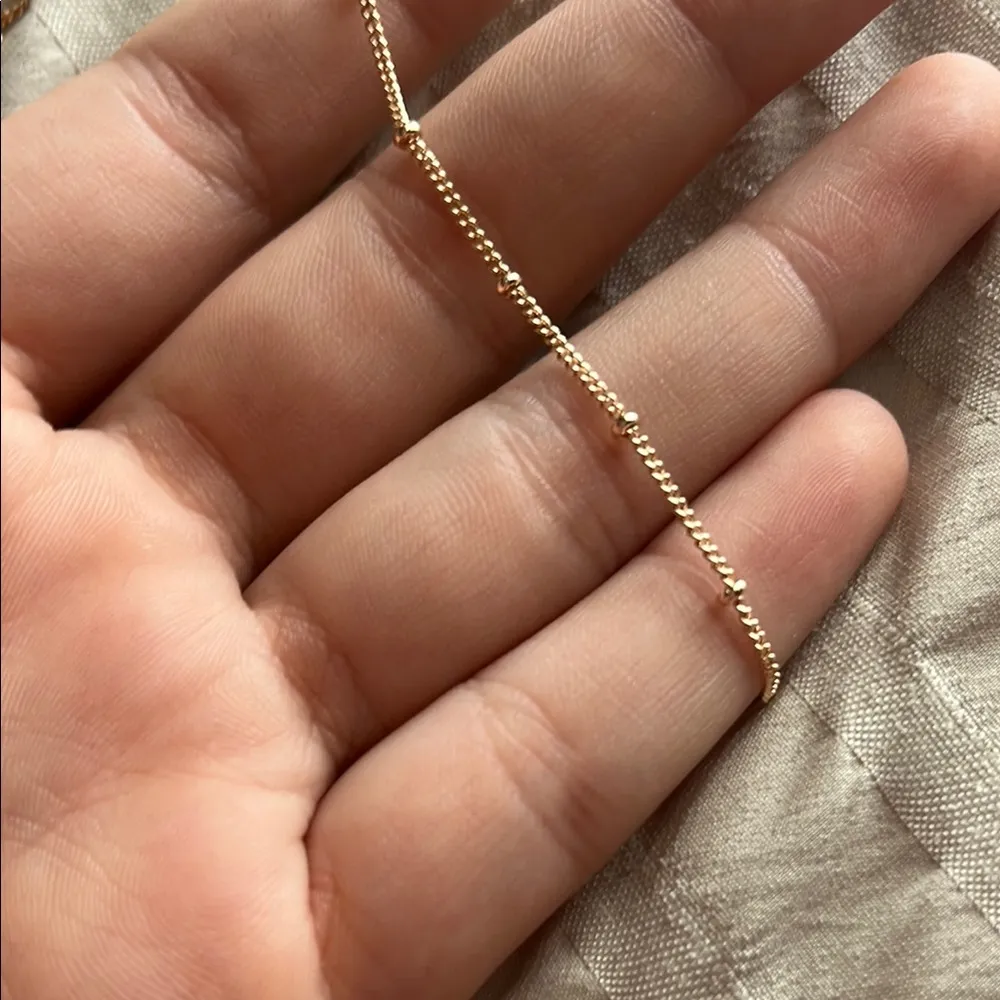 Gold Initial Pendant Necklace - Image 3