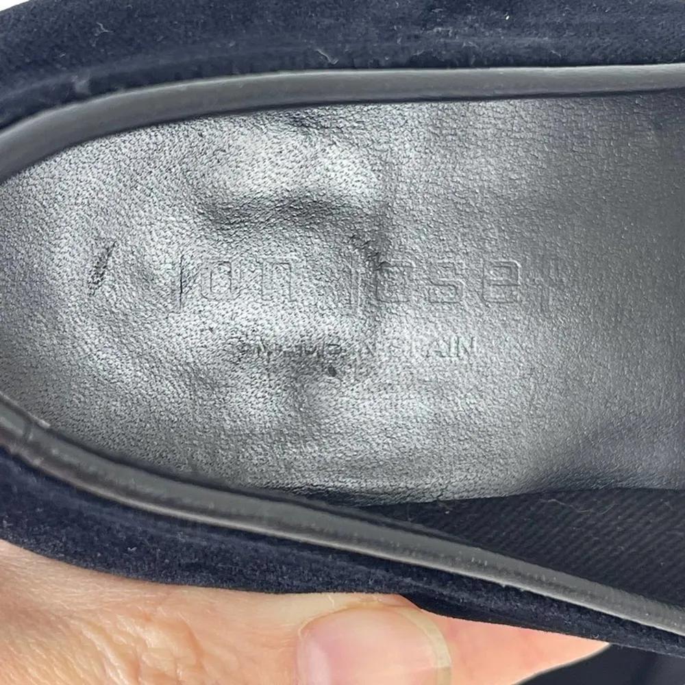 Jon Josef Black Velvet Gatsby Embroidered Skull Flat Loafers Shoes Size 7.5 - Image 14