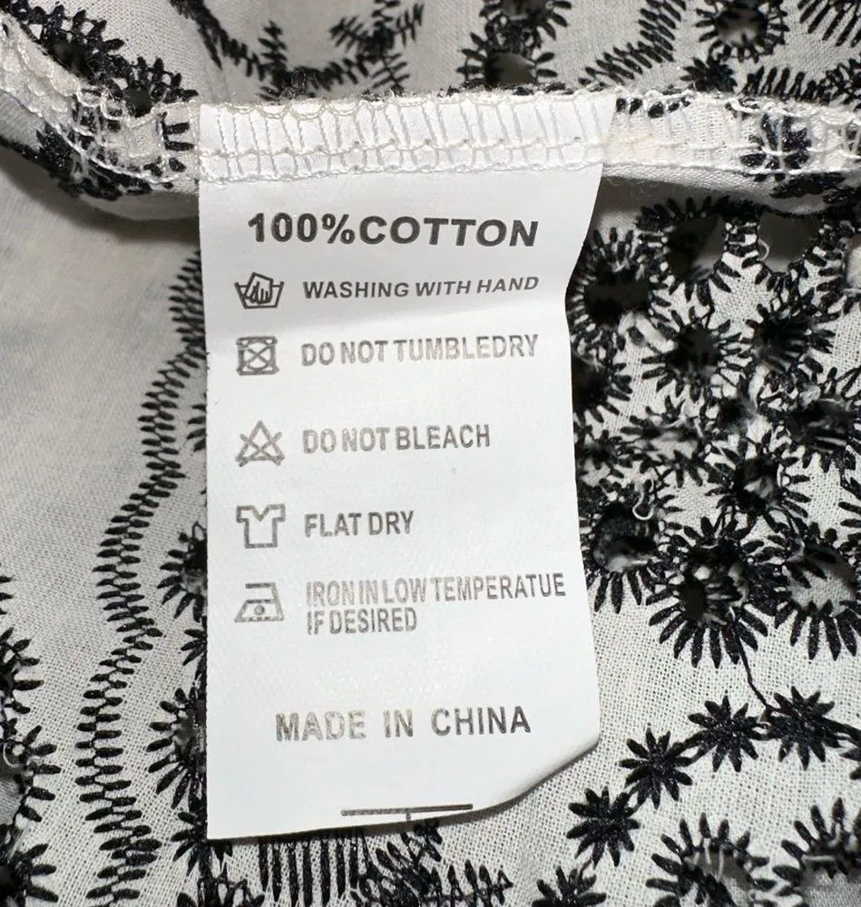 Sunday Up Eyelet Embroidered Dress Size L - Image 10