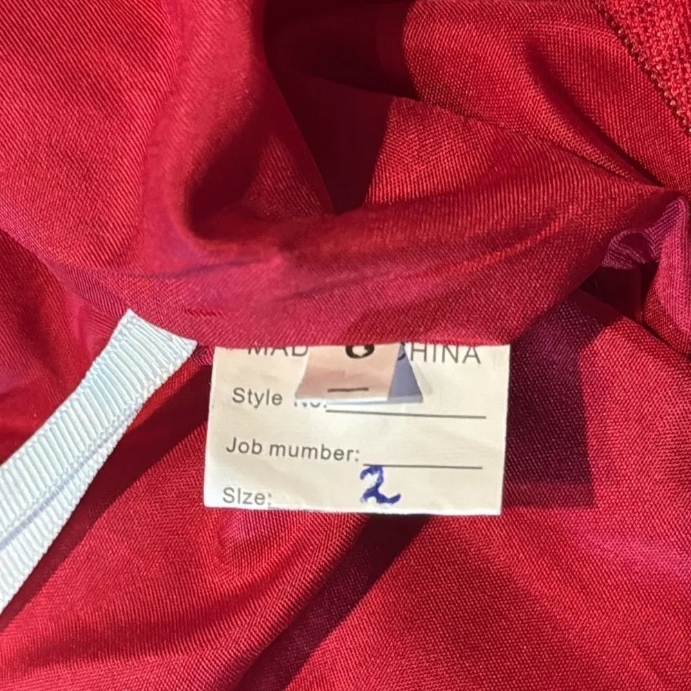 Women’s Red Mermaid Fit Prom Party Dress Sparkly Sequins LaceUpBack Size 2 *READ - Image 9