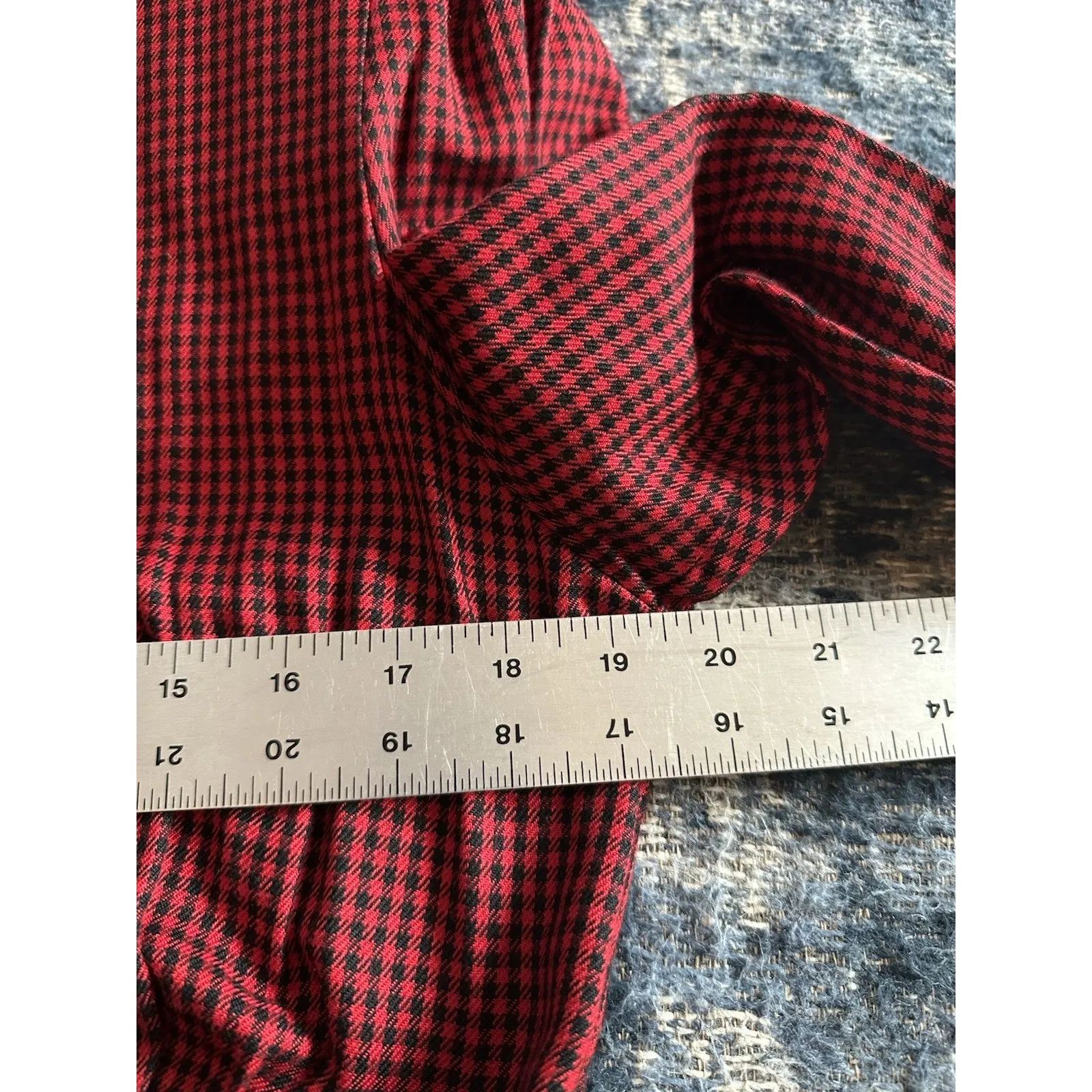 Jessica Howard Vintage Dress Size 12 Petite Long Sleeve Shoulder Pads Red/Black - Image 5