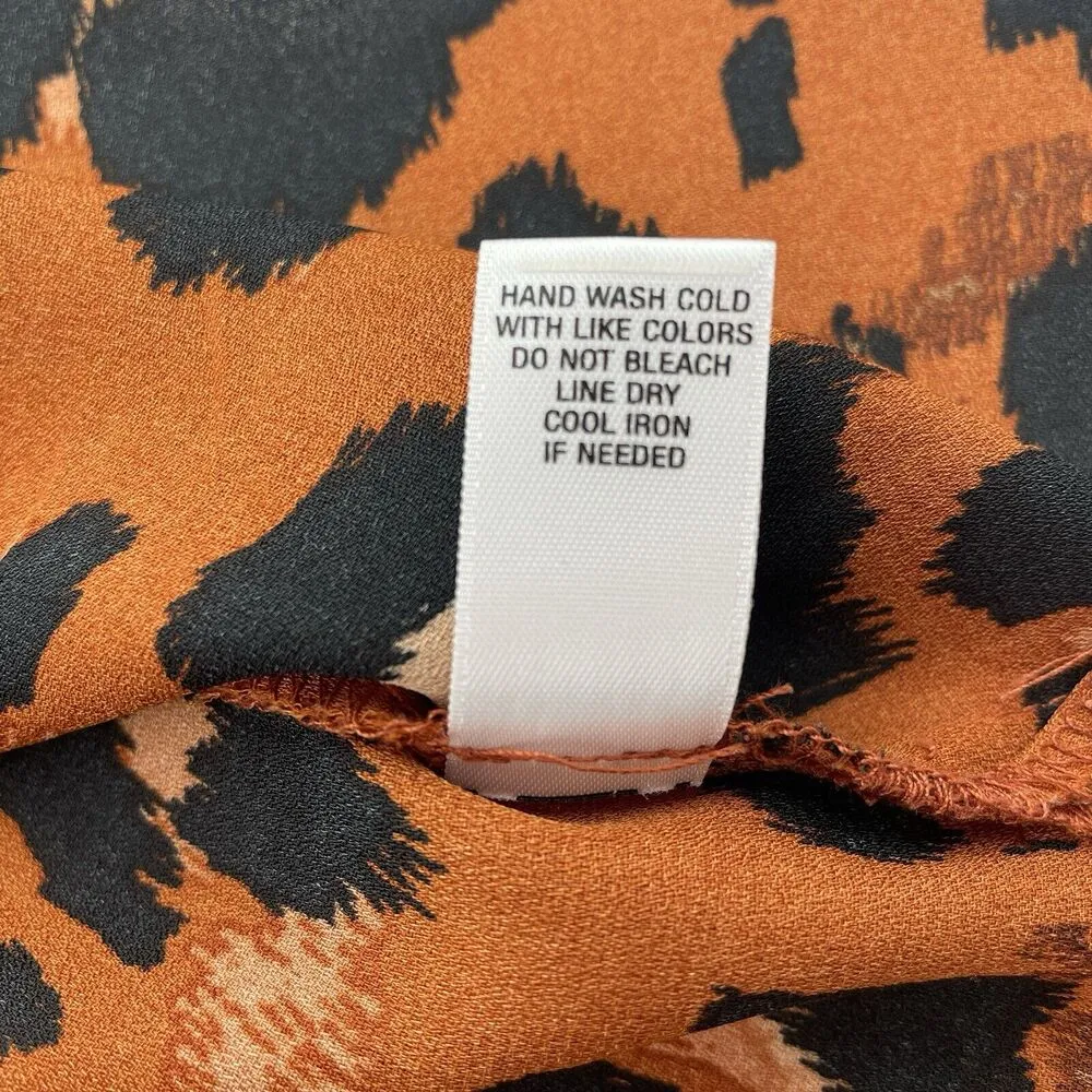 Cato Plus 2X 18W/20W Blouse Short Sleeve Leopard Animal Print Short Cuff Sleeve - Image 9