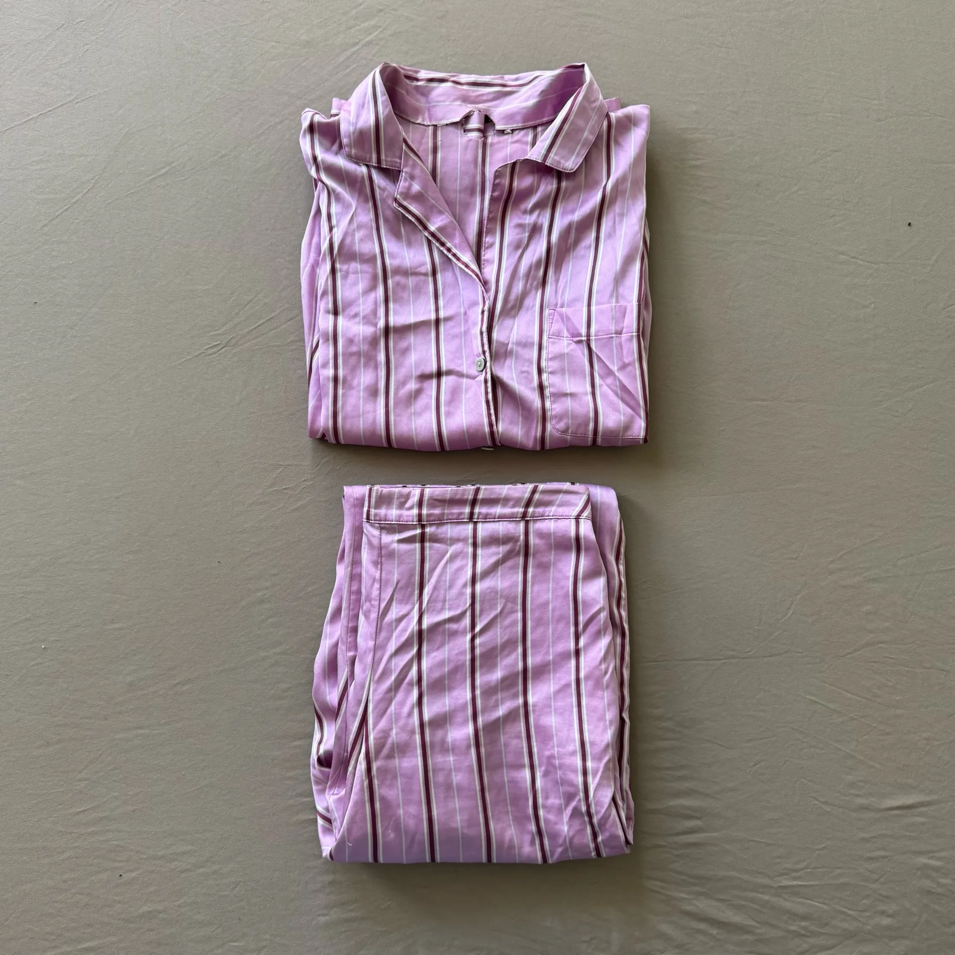 VICTORIA'S SECRET Striped Satin Long Pajama Set - Image 2