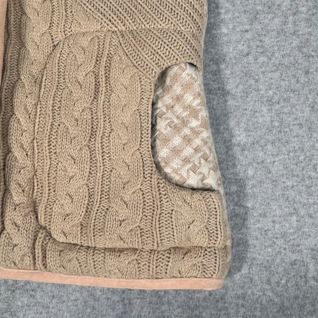 BB Dakota Women's Beige Cable-Knit Sweater Vest Size M - Image 12