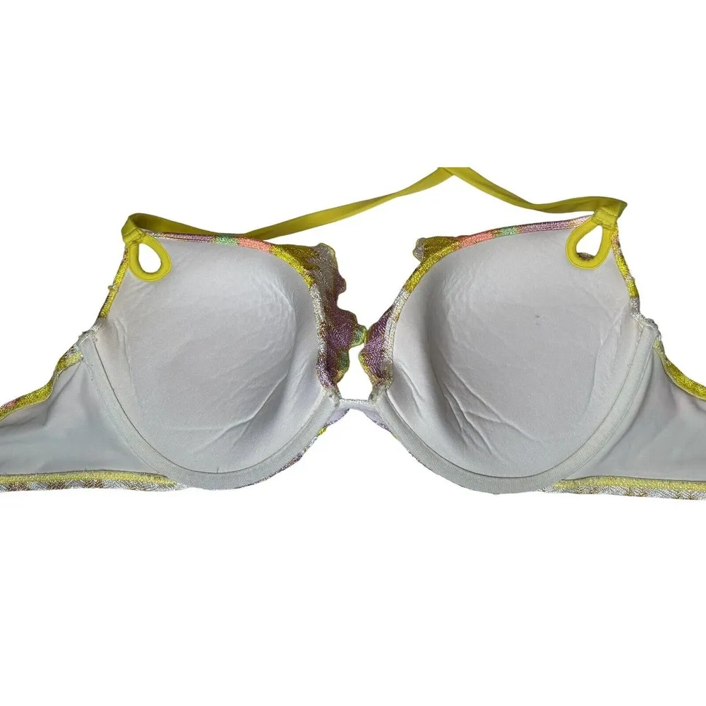 Womens Victorias Secret Zig Zag Chevron Print Knit Push Up Bikini Top Size 36D - Image 6