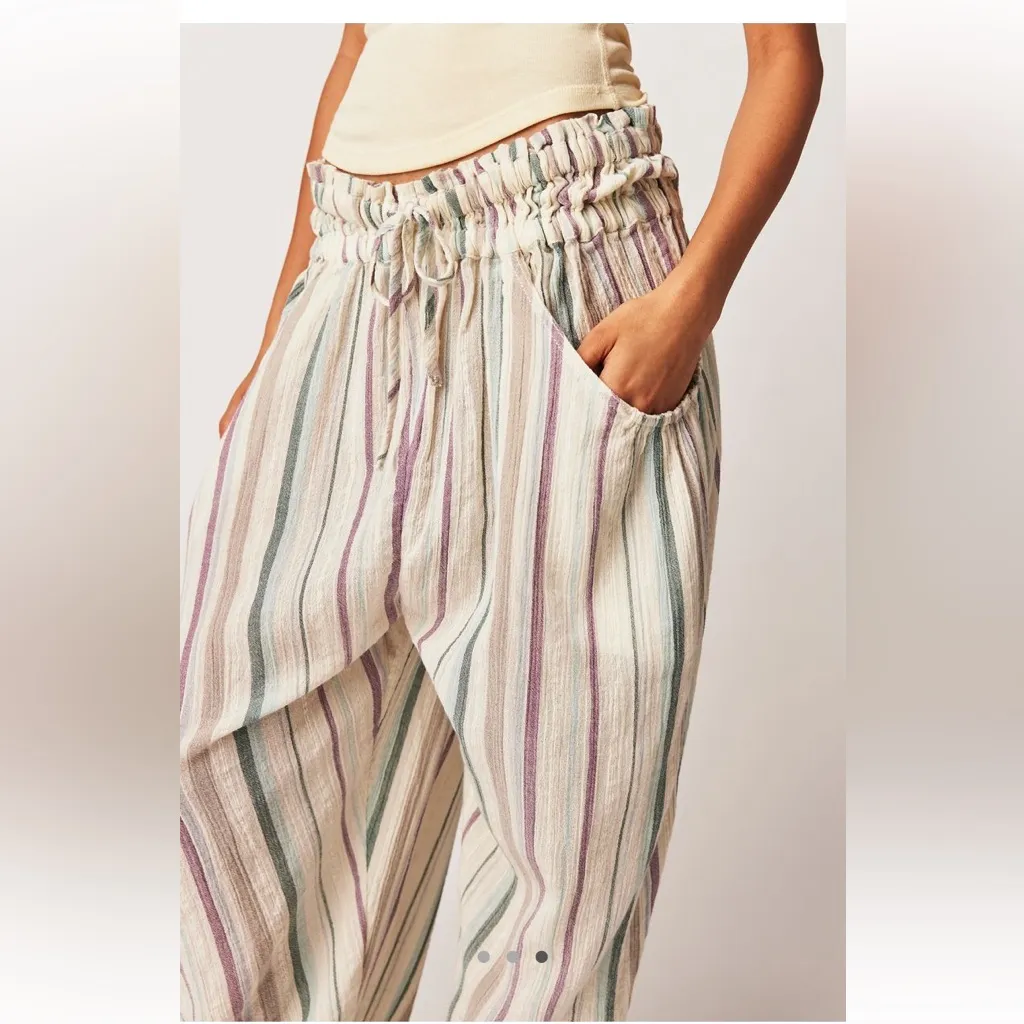 Lust Over Yarn Dyed Pants free people sundrenched stripe casual barrel fall $108 - Image 4
