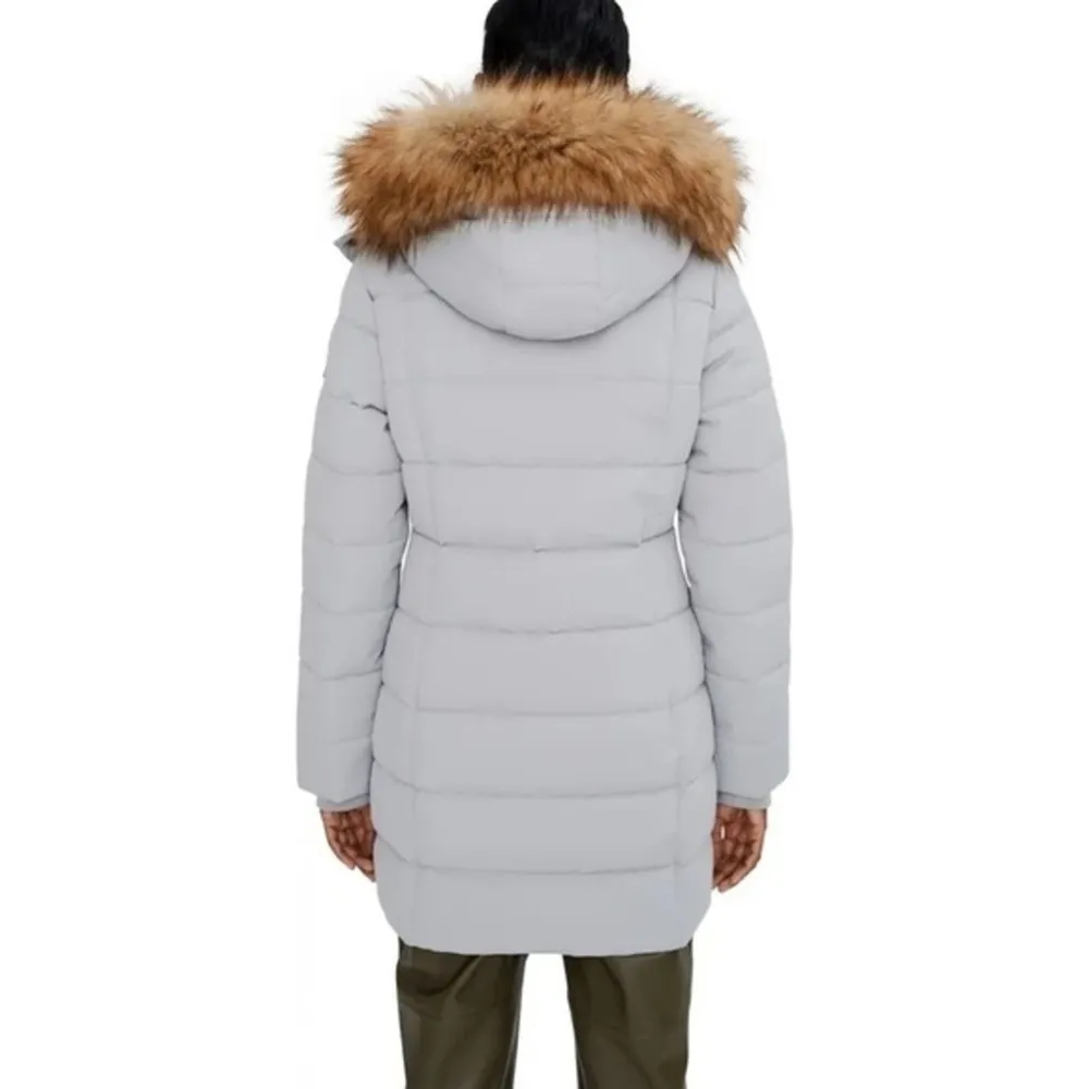 Noize Hannah Ice Gray Faux Fur Trim Hooded Parka Coat Size Small NWT Ice Glacé - Image 2