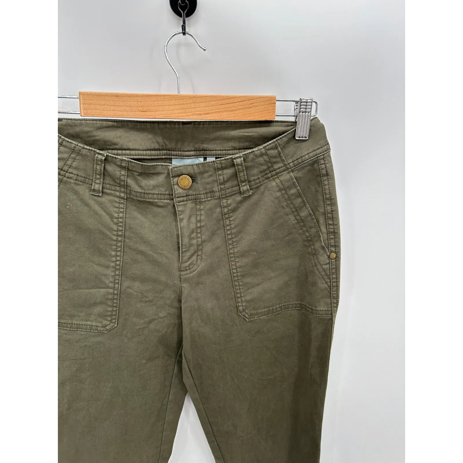 Athleta Organic Cotton Blend Dark Green Boulder Cargo Pants Women's Size 4 - Image 4