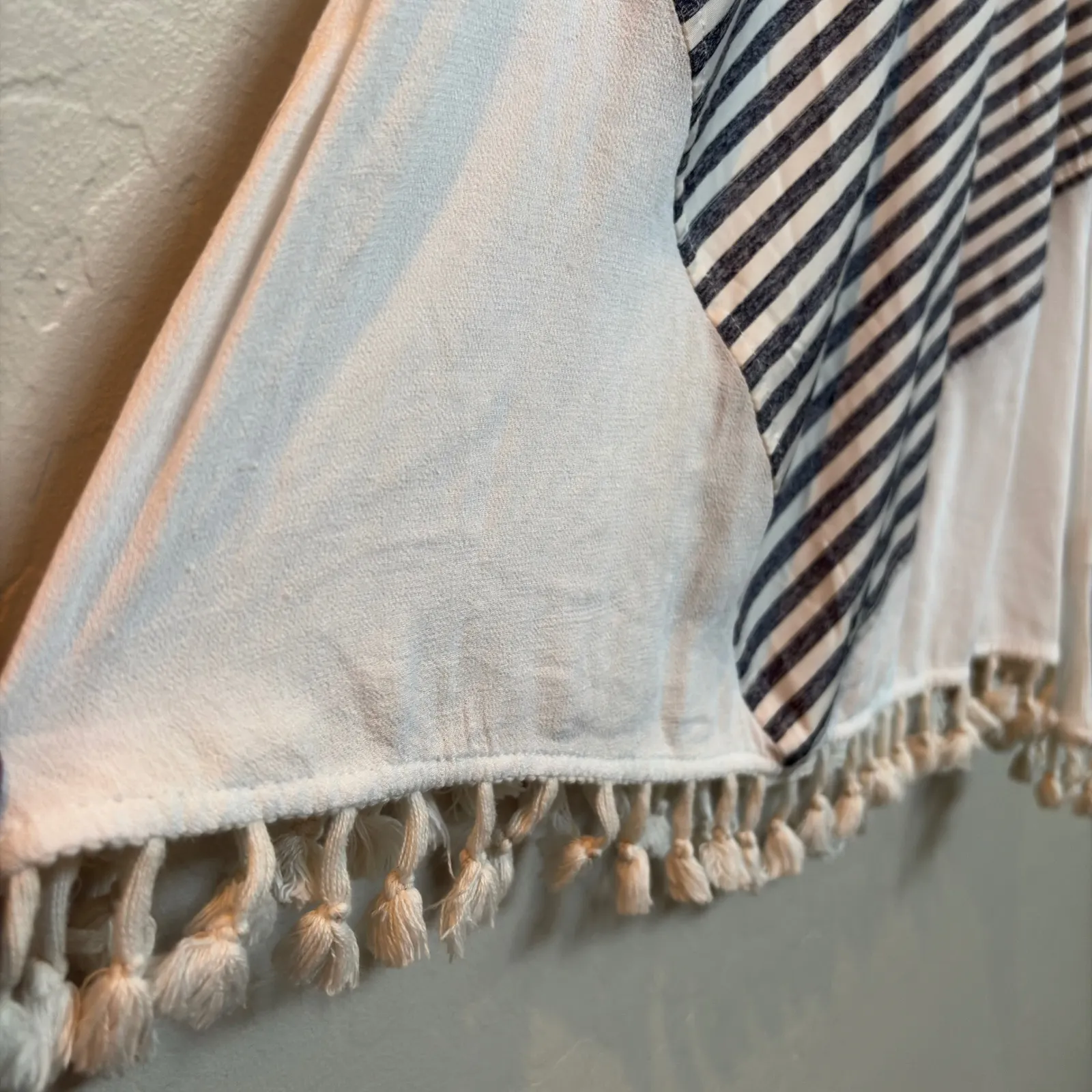 Umgee Striped Tassel‎ Tank Top Tunic Sleeveless Casual Summer Beach Cover Up S - Image 2