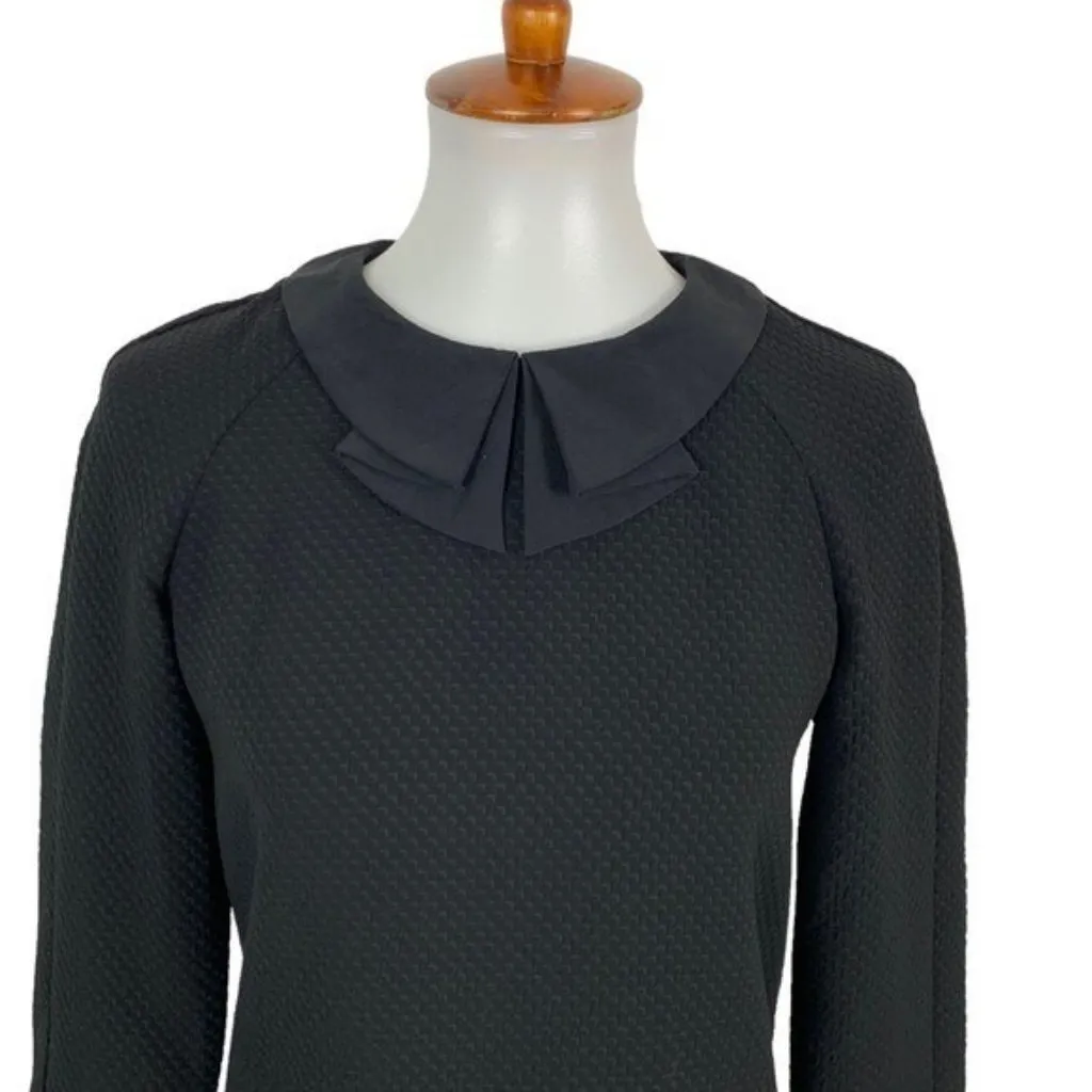 Marcs Top Medium Black Long Sleeve Blouse Minimalist Workwear Classic - Image 2