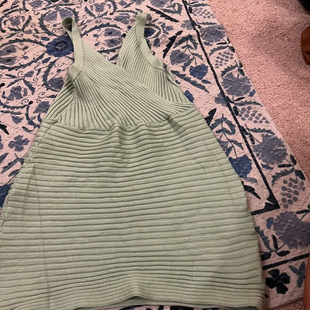 Verge Girl green ribbed dress 14 - Image 2