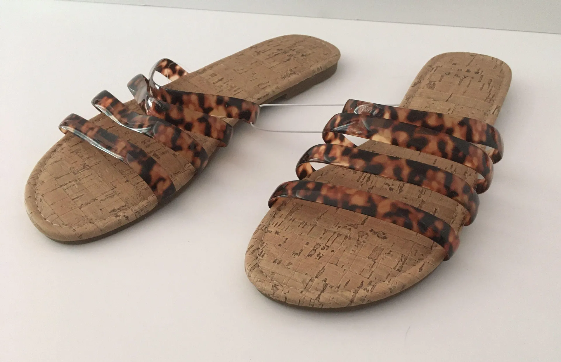 Leopard Sandals, Size 9 Tan - Image 4