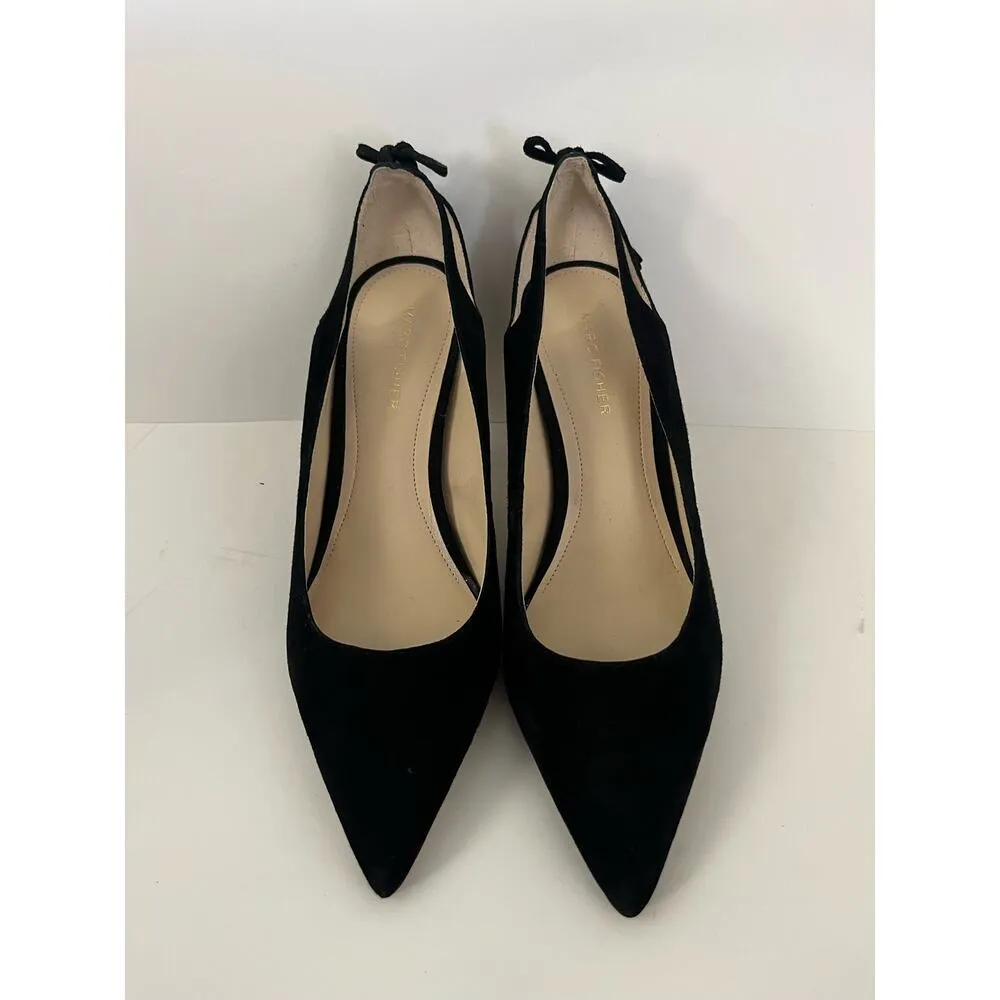 MARC FISHER Black Suede Teagin Pump 9M~ - Image 2