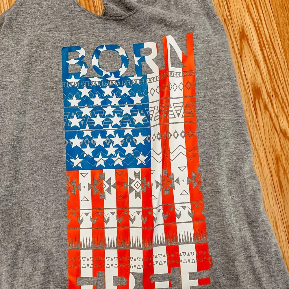 Next Level Apparel Racerback patriotic tank 💙❤️ - Image 2