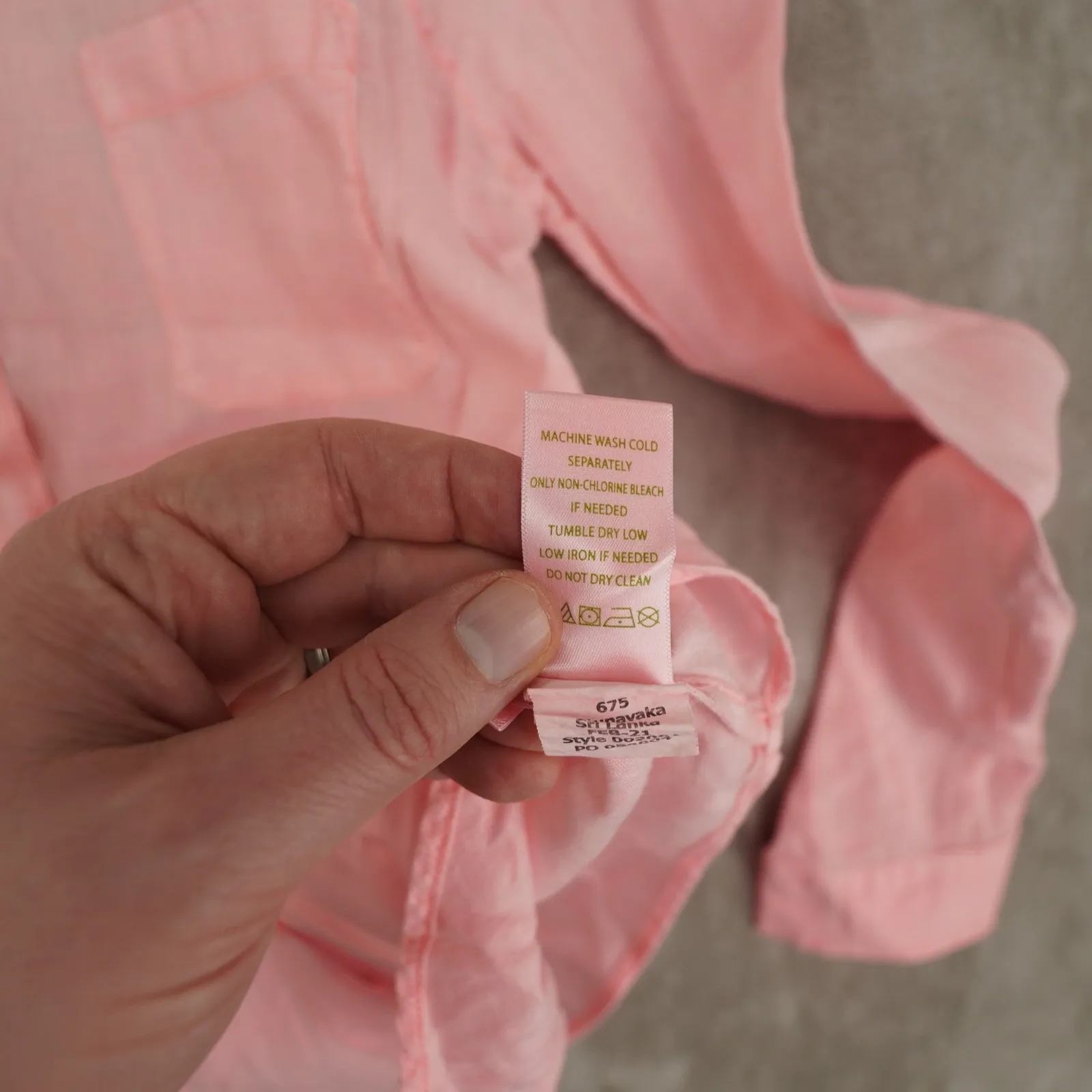 Lilly Pulitzer Linen Button Up Shirt Long Sleeve Women's XS Pink Peach Beach - Image 8