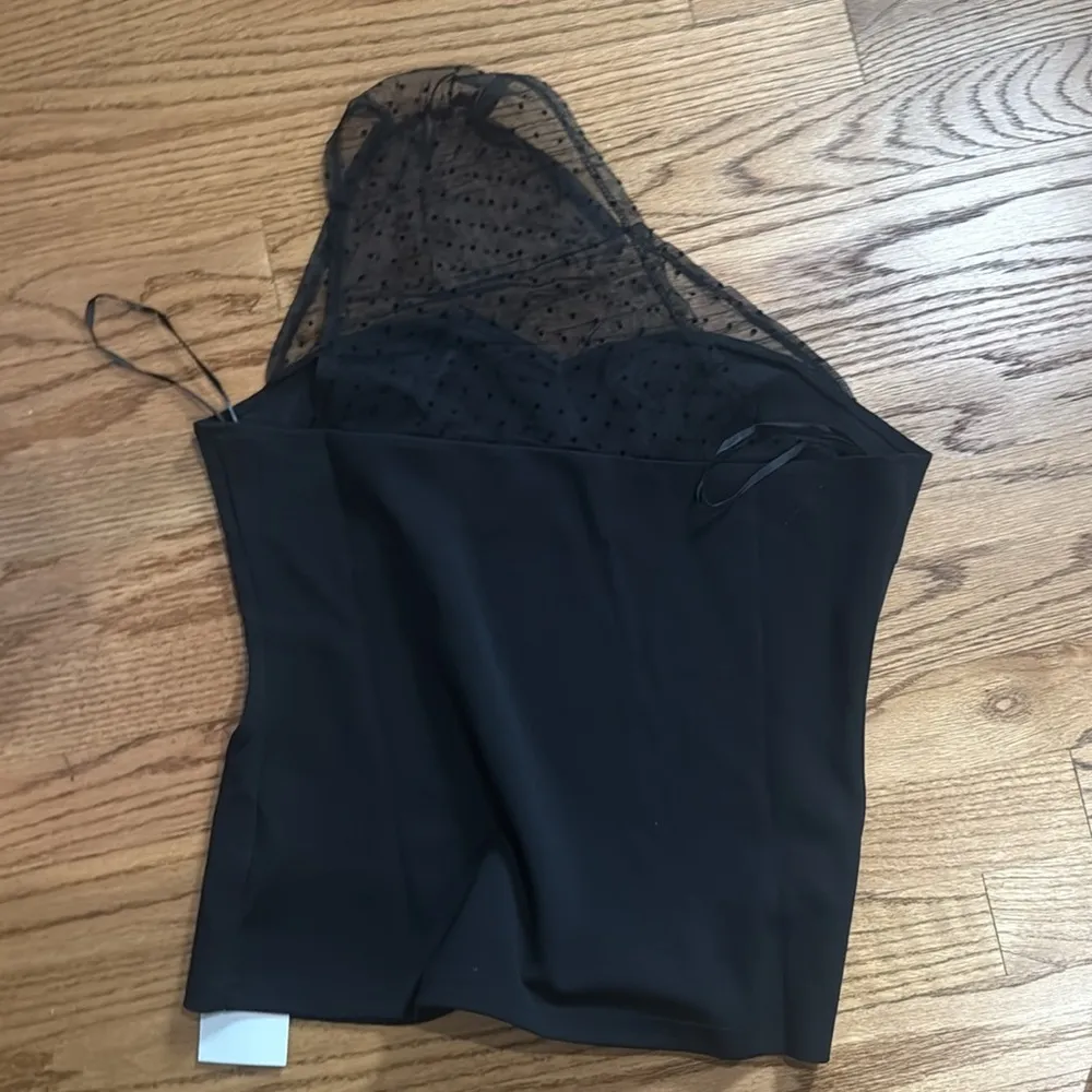 NWT black, one shoulder women’s top size medium Black - Image 3