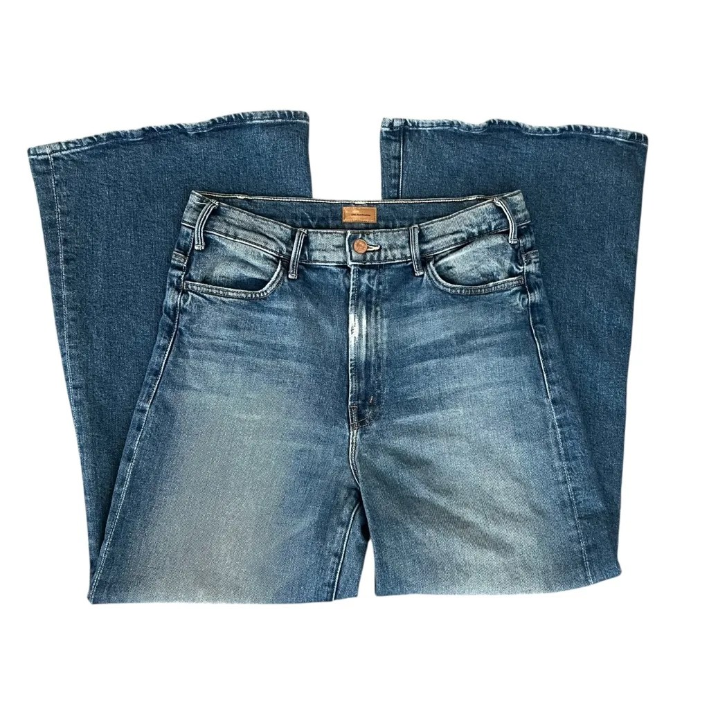 Mother Women’s The Hustler Roller Ankle Wide Leg Jeans in High On The Hog 31 Blue - Image 4