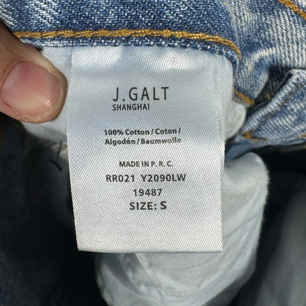 J. Galt Shanghai Jeans Women S Blue Light Medium Wash High Waist 100% Cotton - Image 7
