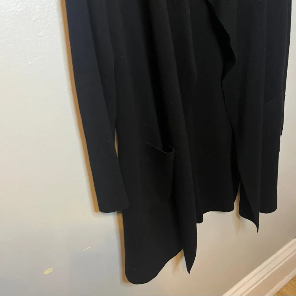 Anthro Women's Black Open Front Cardigan Sweater - Image 3