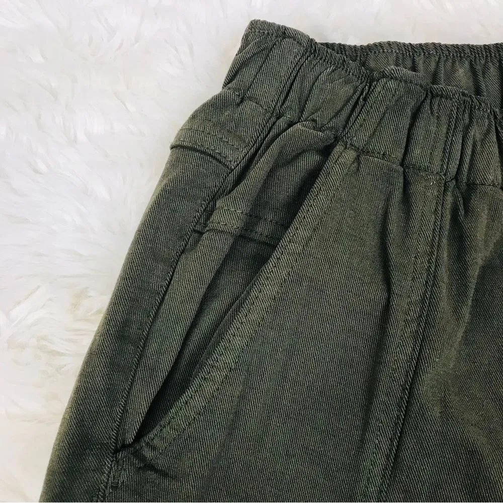 Pistola Dark Green Mid Rise Trouser Pant‎ Tapered Leg Elastic Waist Size 26 - Image 5