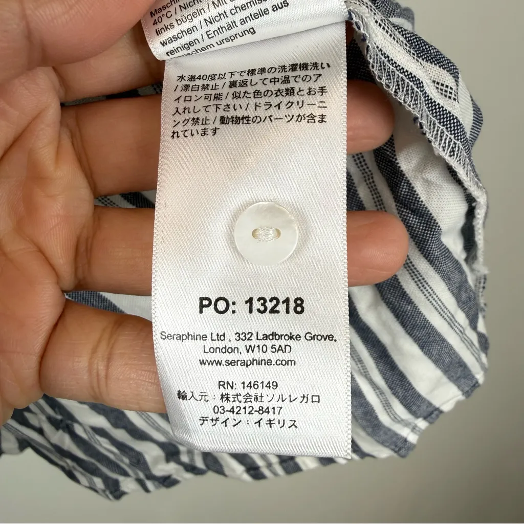 Seraphine Solene Women's Size US 4 Maternity Nursing Breastfeeding Top Blue - Image 7