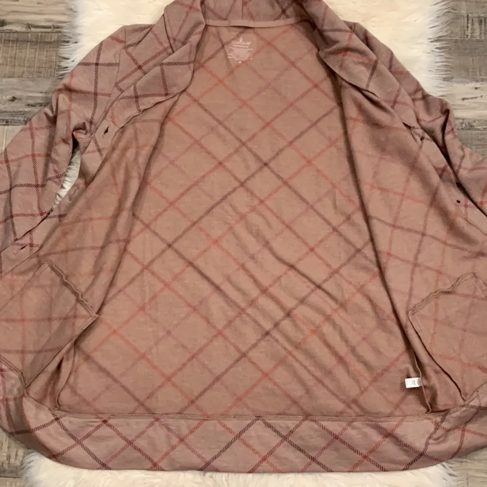 Cuddl Duds Comfortwear shawl collar button front fleece lined cardigan M - Image 10