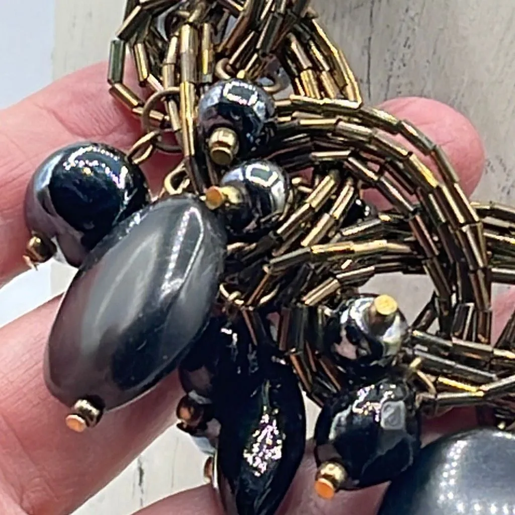 Bohemian inspired statement necklace  bold chunky textured - Image 6