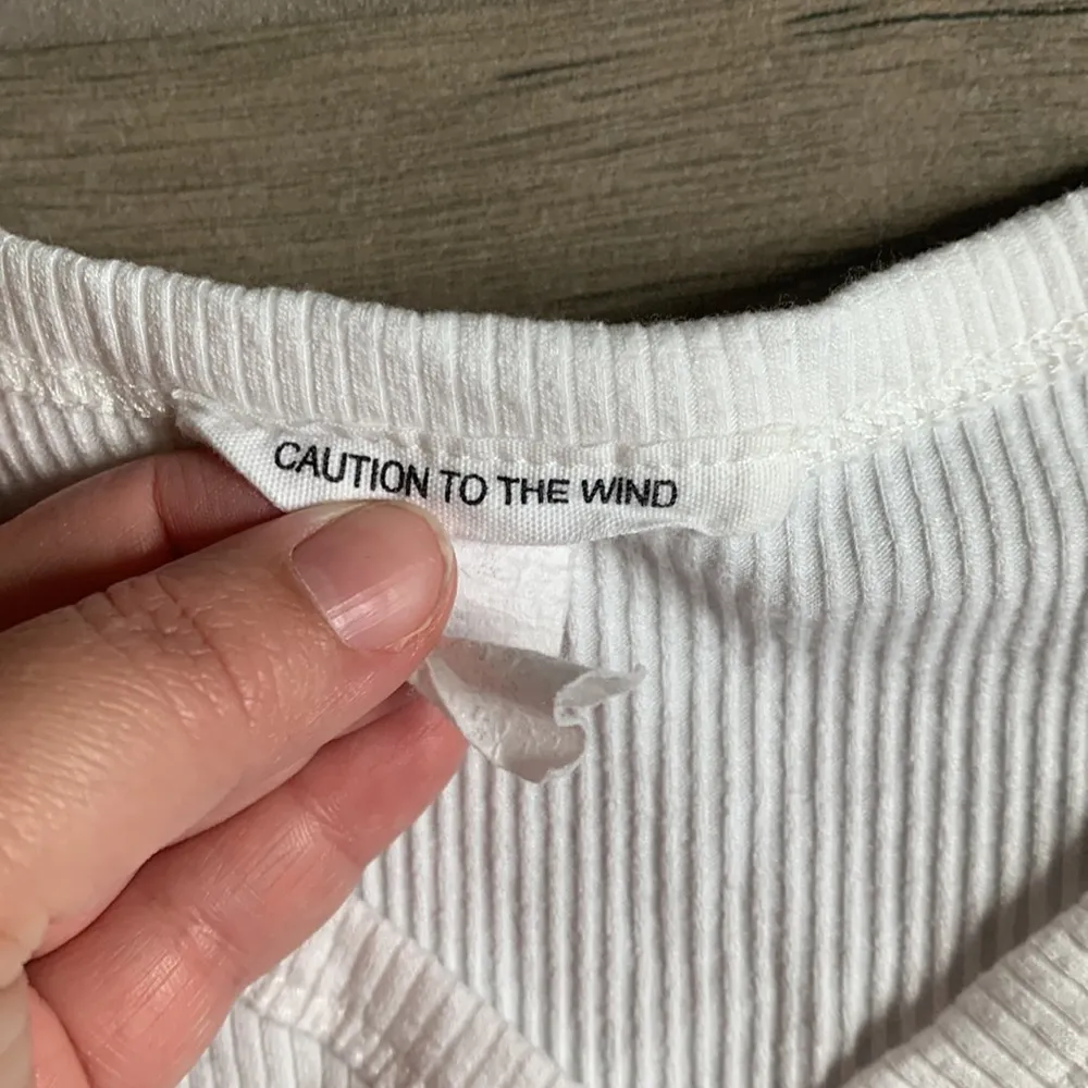 Caution to the wind ribbed short sleeve top - Image 4