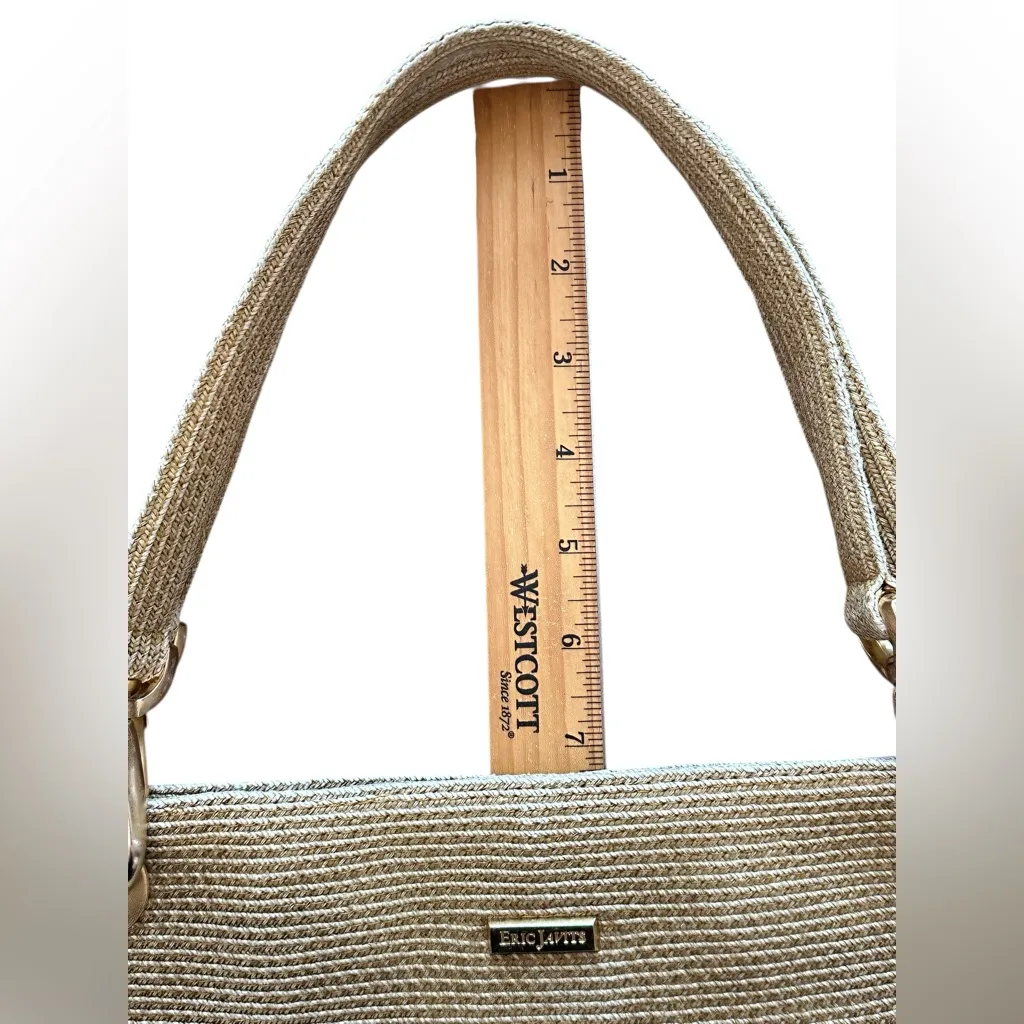 Eric Javits Straw Rattan Tote Shoulder Bag Tan - Image 10