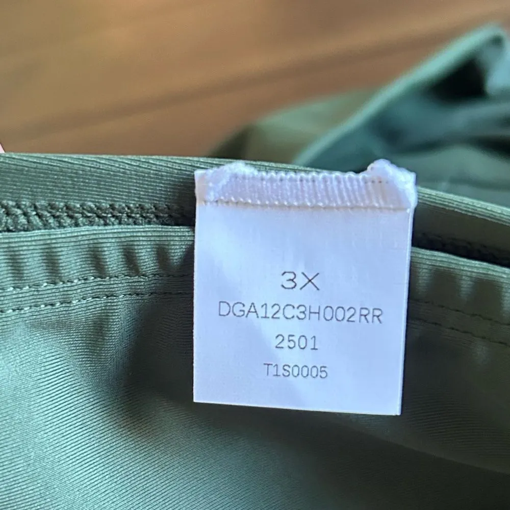 CUPSHE Army Green Bikini High Waisted Wrapped Front Knotted Bottom Size 3X NEW - Image 15