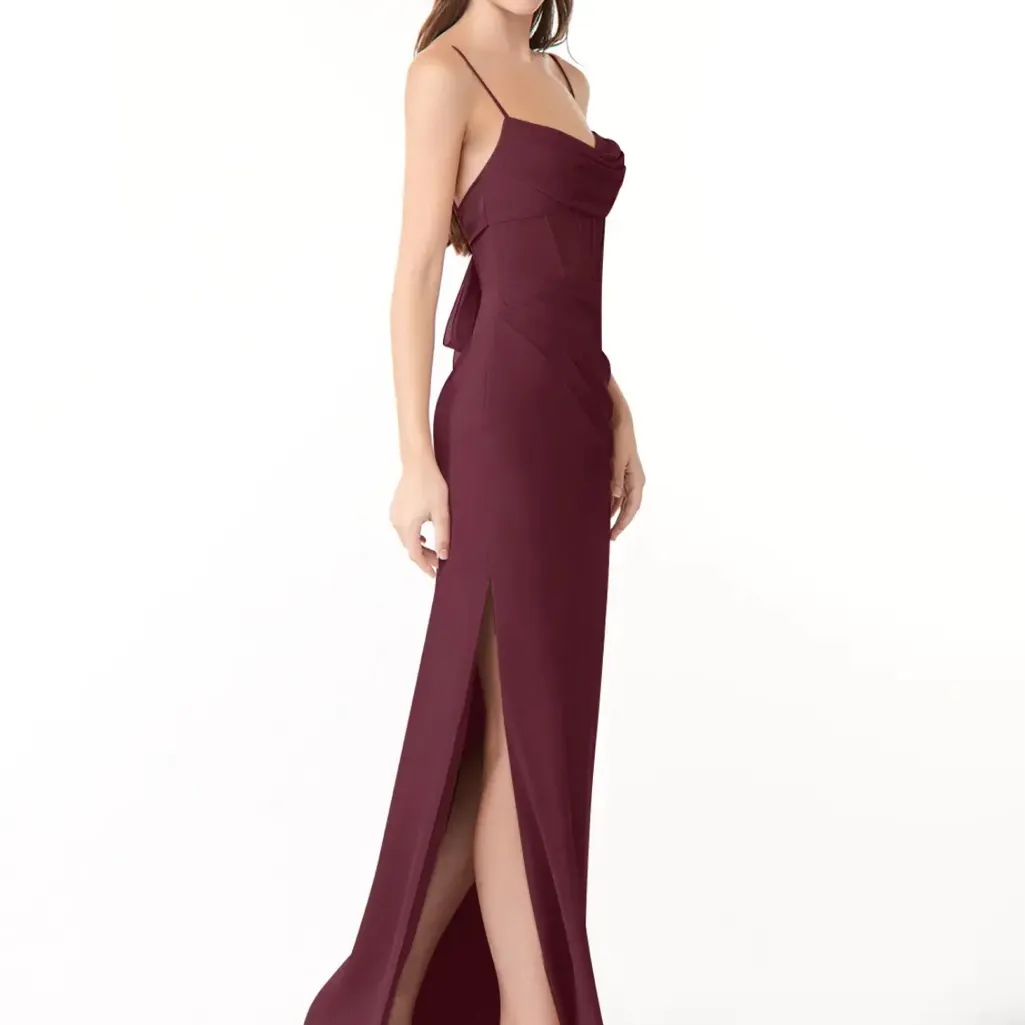 Corseted chiffon dress Azazie x Kendall Red Size XS - Image 2