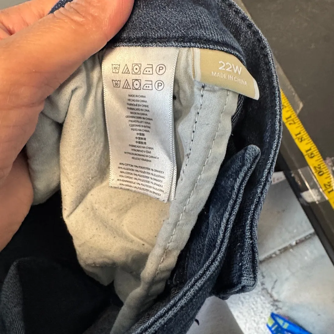 Vintage true Y2K dark wash flare jeans size 22 Y2K baddie versatile - Image 6