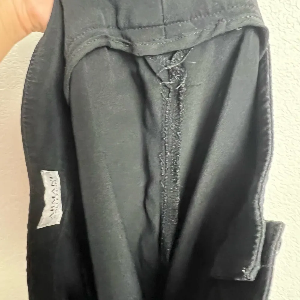 Armani Collezioni Solid Black Wide Leg Trouser Pants Women's Size 2 - Image 6