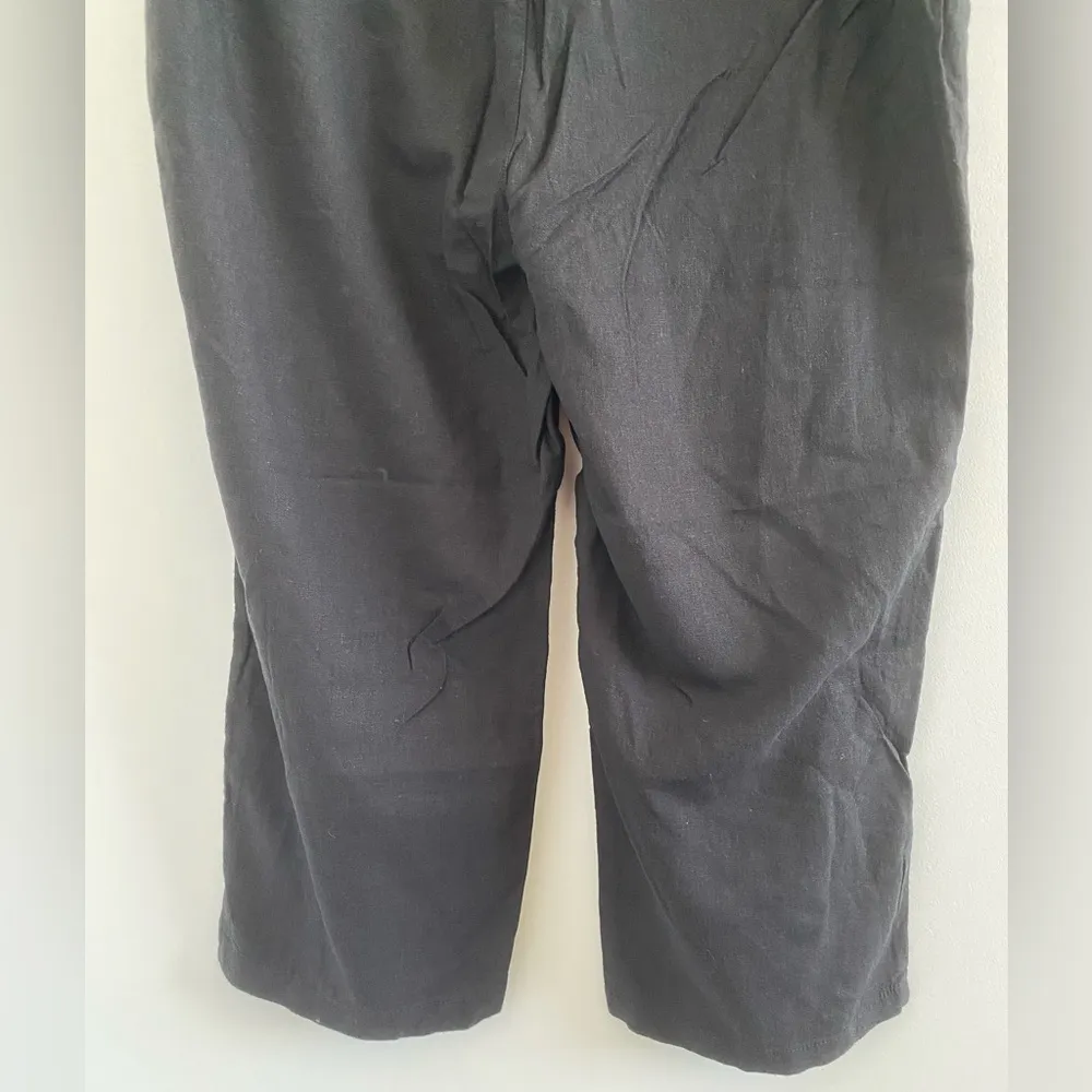 Old Navy Linen Blend Wide Leg Crop Pant In Blackjack Size XL New With Tag - Image 8