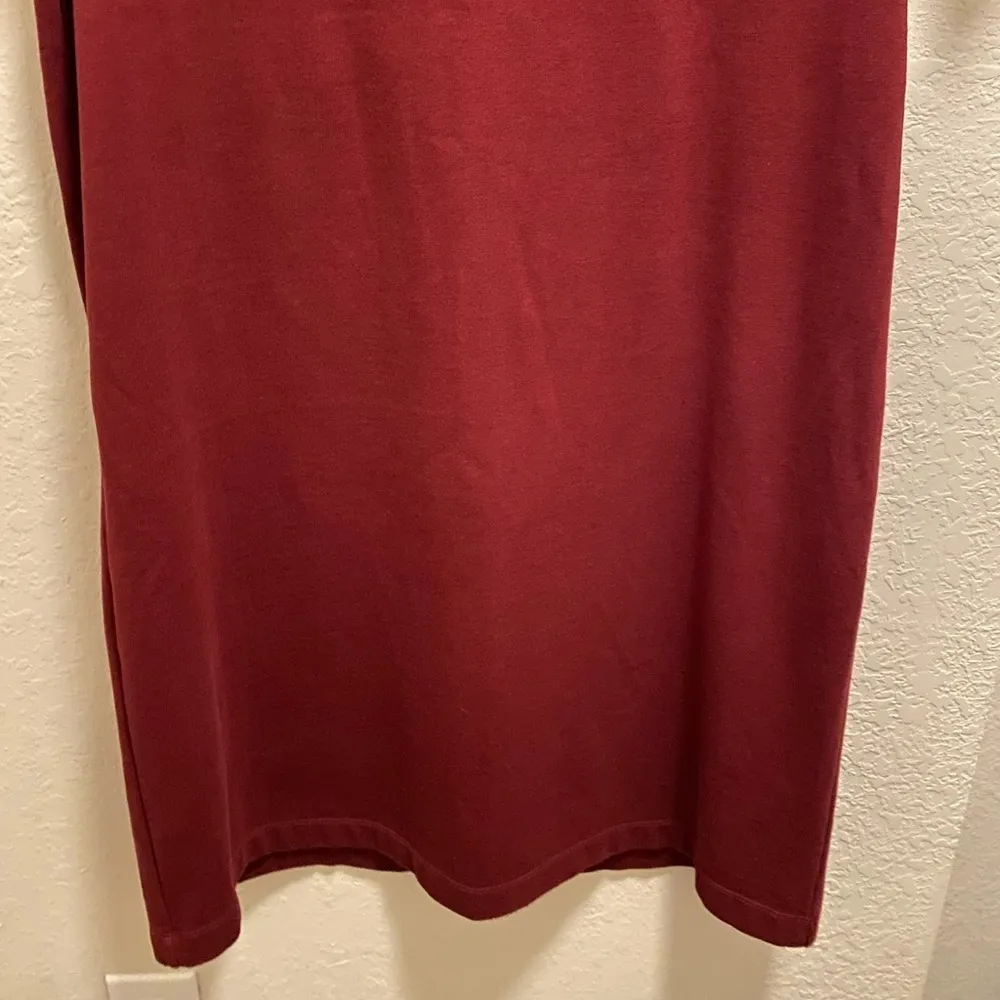 Patagonia Burgundy Short Sleeve Mini Shift Dress Size Large - Image 6
