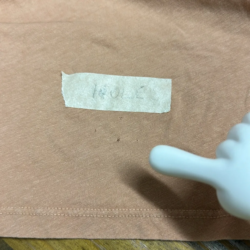 Nation Ltd Pima Cotton Linen Blend Tuckernuck Puff Short Sleeve Top Imported M - Image 10