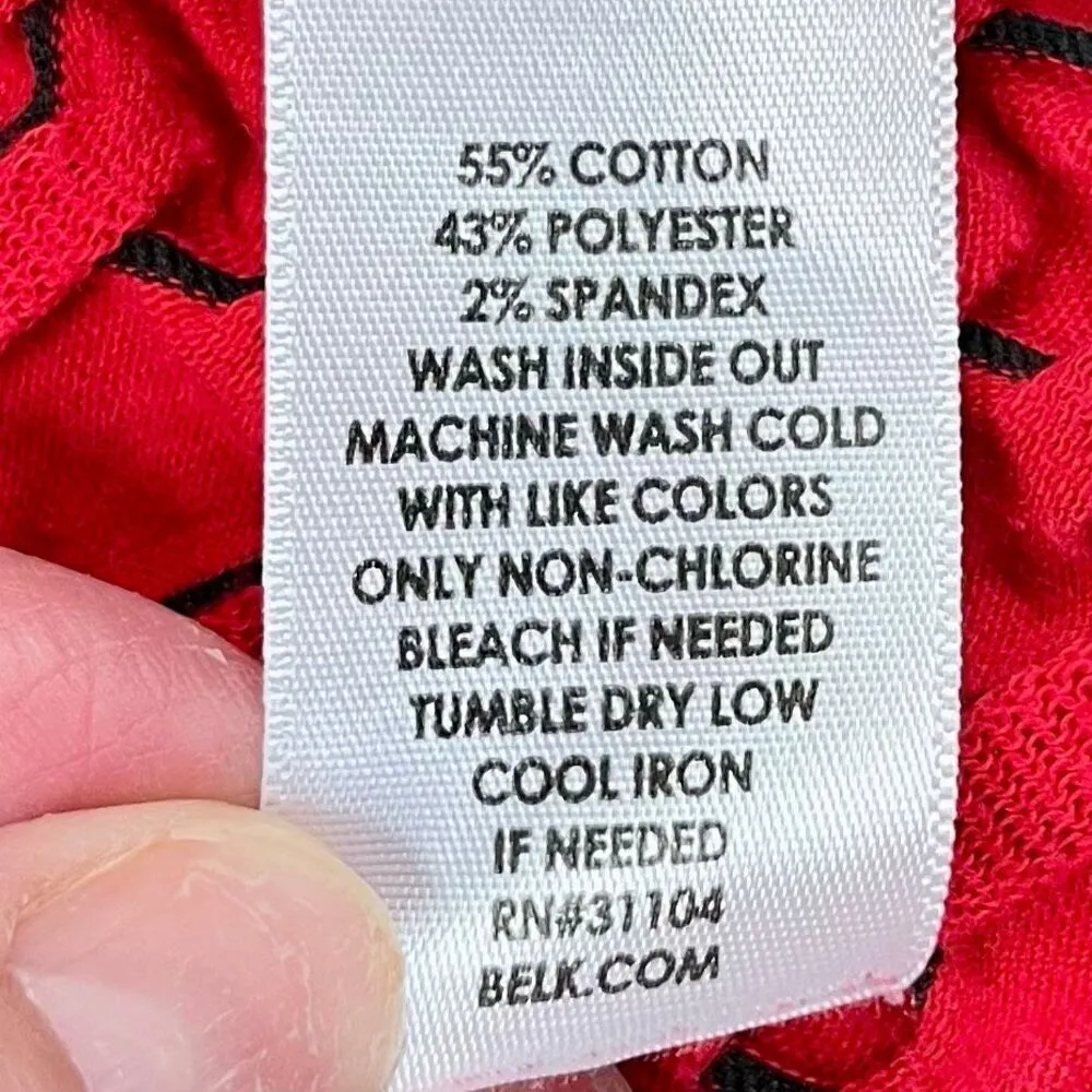 Kim Rogers 3/4 Sleeve Red Black Geometric Polka Dot Blouse 2X - Image 9
