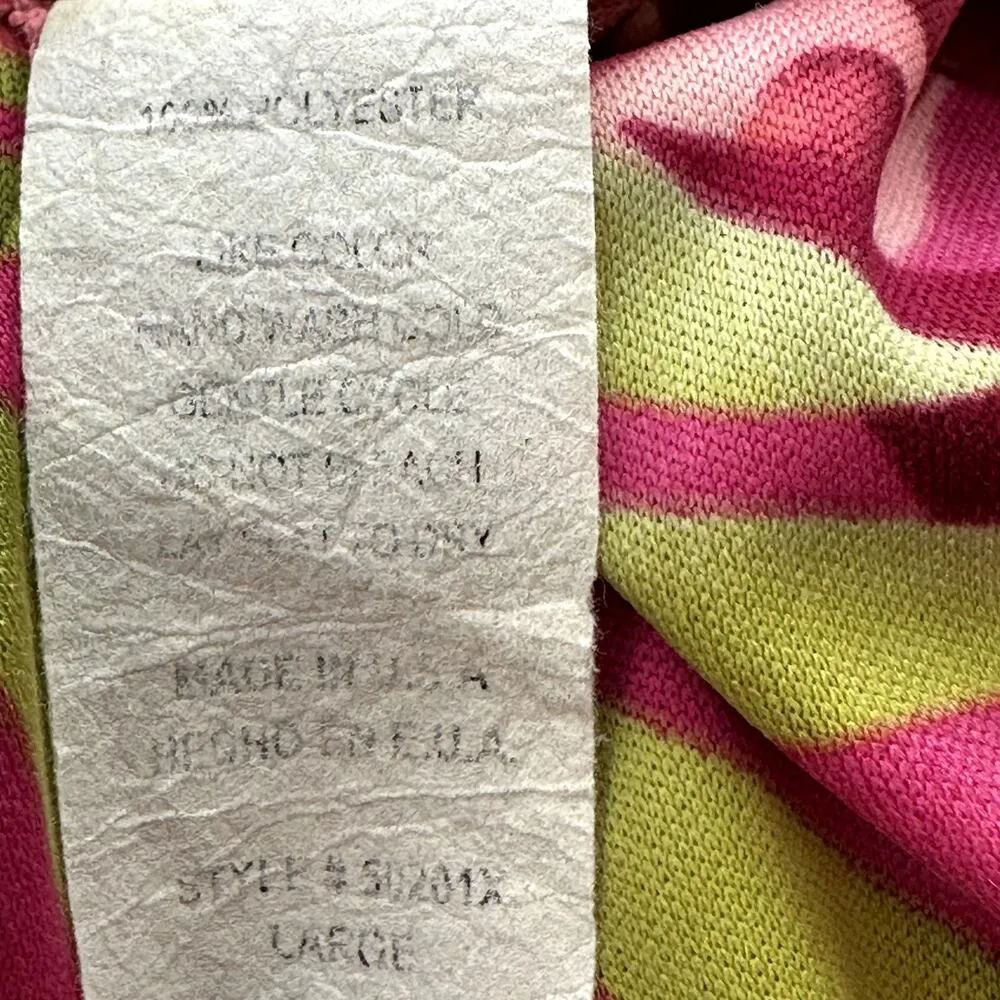 Vintage Royal Creations Hawaiian Midi Dress Tank Sleeveless Floral Print Pink L Size L - Image 3