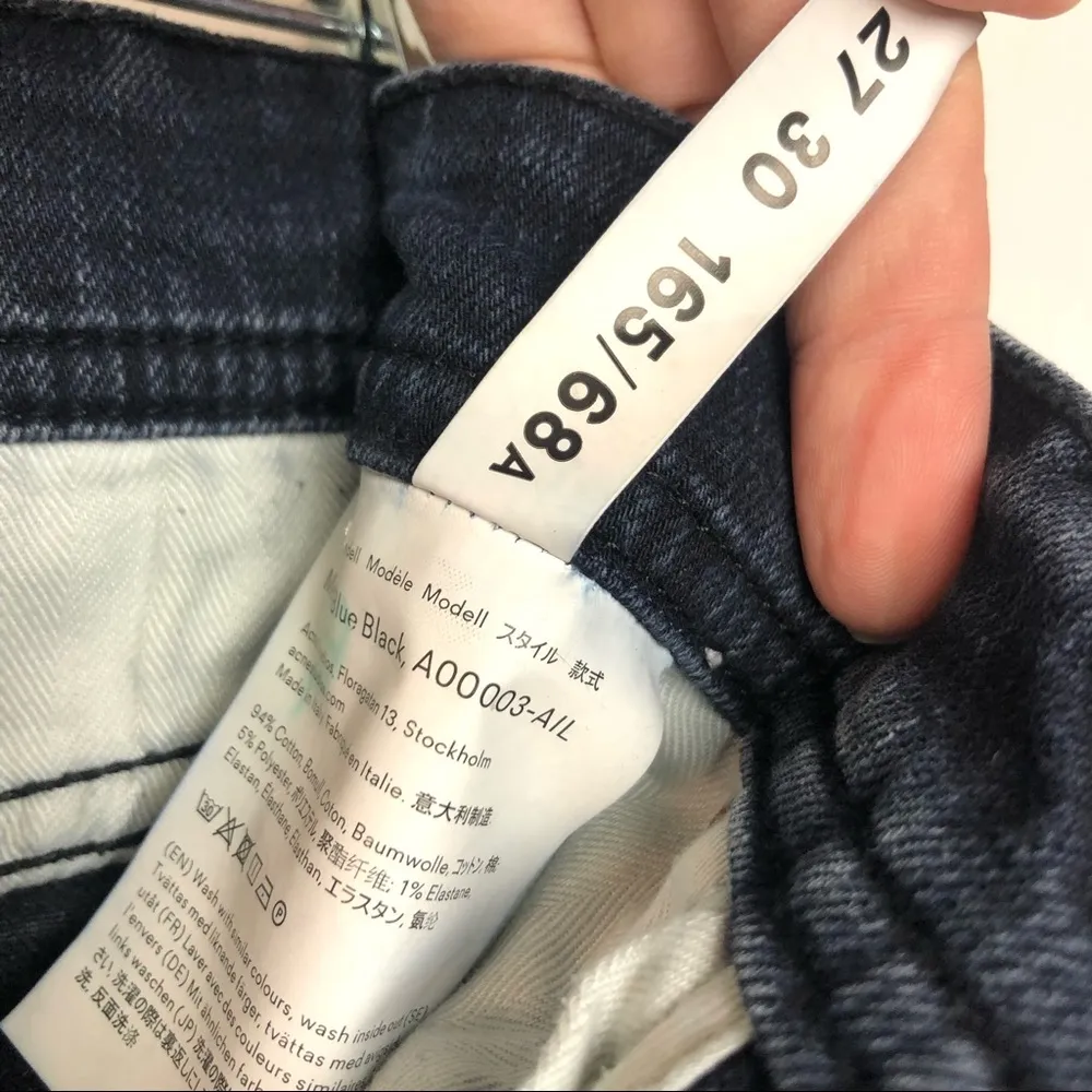 Acne Studios Melk Slim Fit Jeans in Blue Black Bla Konst Stockholm - Image 5