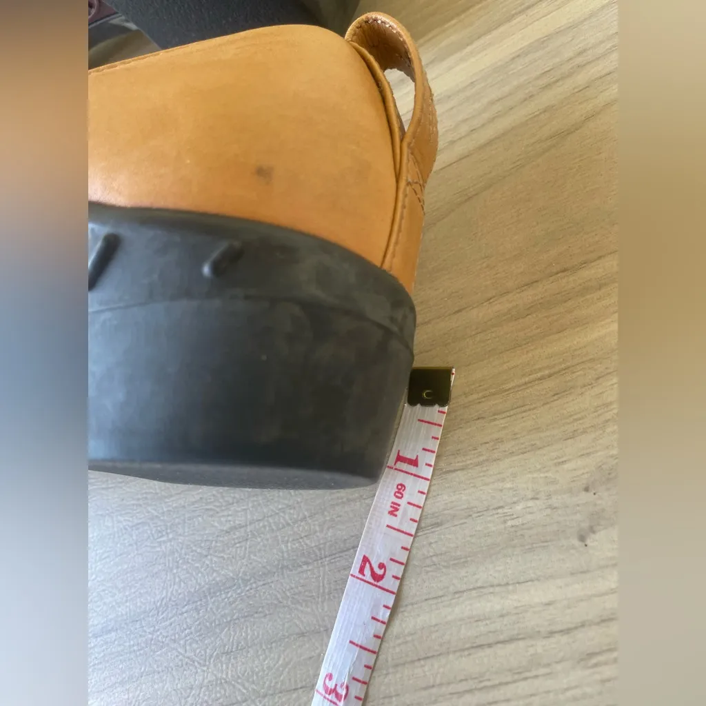 Ariat Tan Leather Slip-On Shoes with Buckle - Image 12