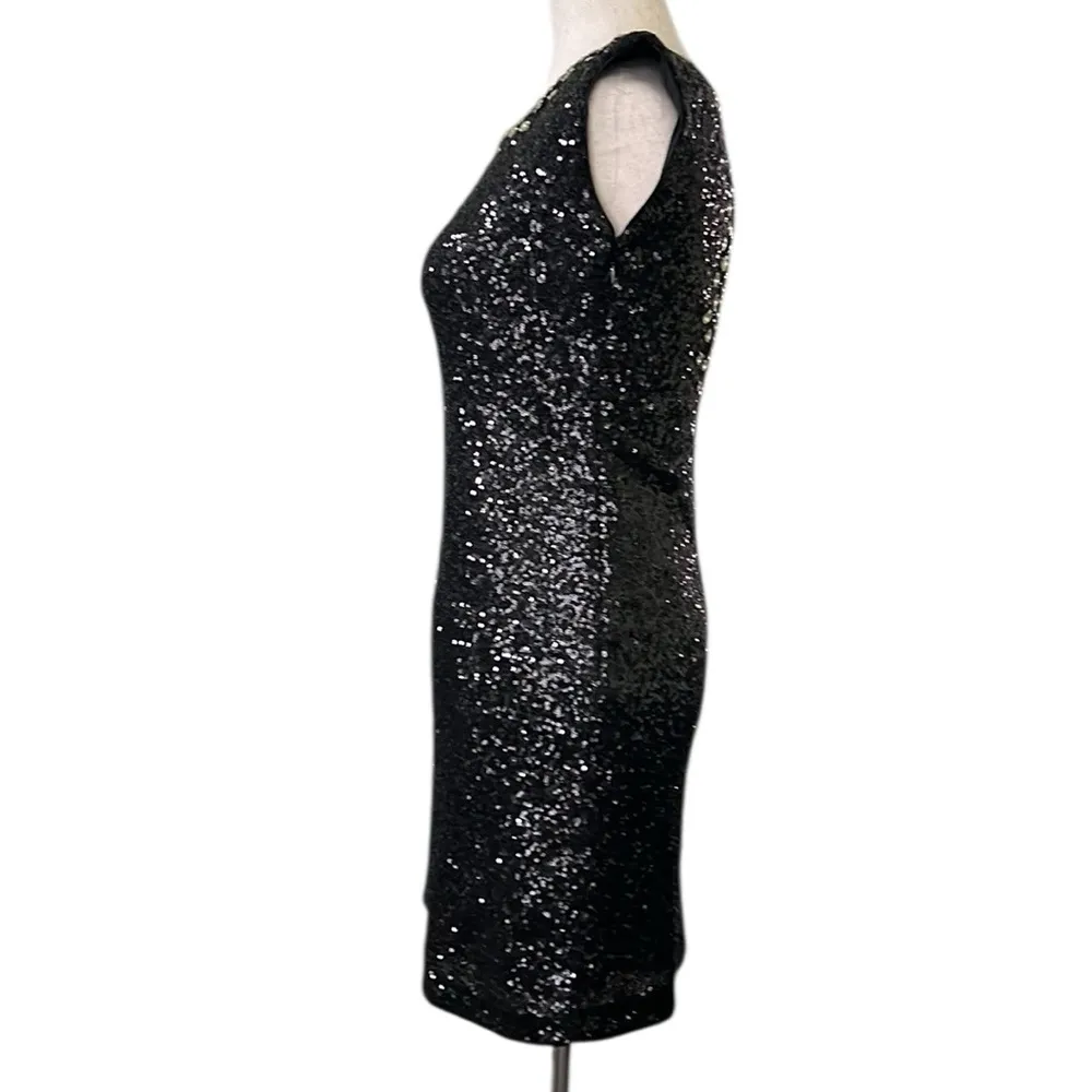 Spy Zone Exchange Sequined Mini Dress With Cutout Back Black - Image 7