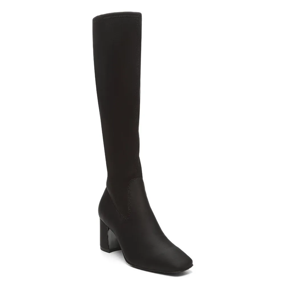 Donald Pliner Cassidy Black Crepe Tall Shaft Boot Size 5M New in Box Retail $268 - Image 3