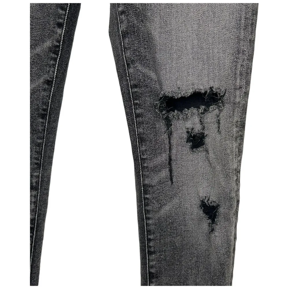 AGOLDE Sophie Skinny Jeans Size 25 Silence Distressed Stretch Black Gray Jeans - Image 12