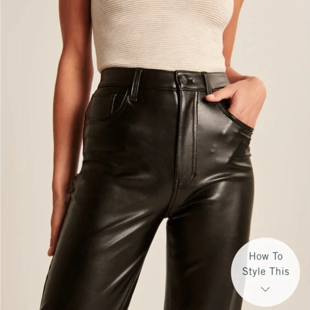 Abercrombie leather straight leg pant - Image 4