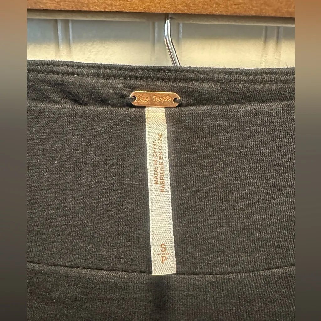 Free People Asymmetrical Black Skirt Sz s Beachy boho goth grunge fairy - Image 3