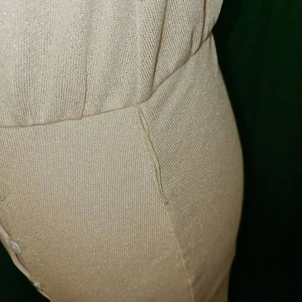 NWT Lovers + Friends Womens Tan Eden Midi Dress Small‎  NO BELT - Image 5