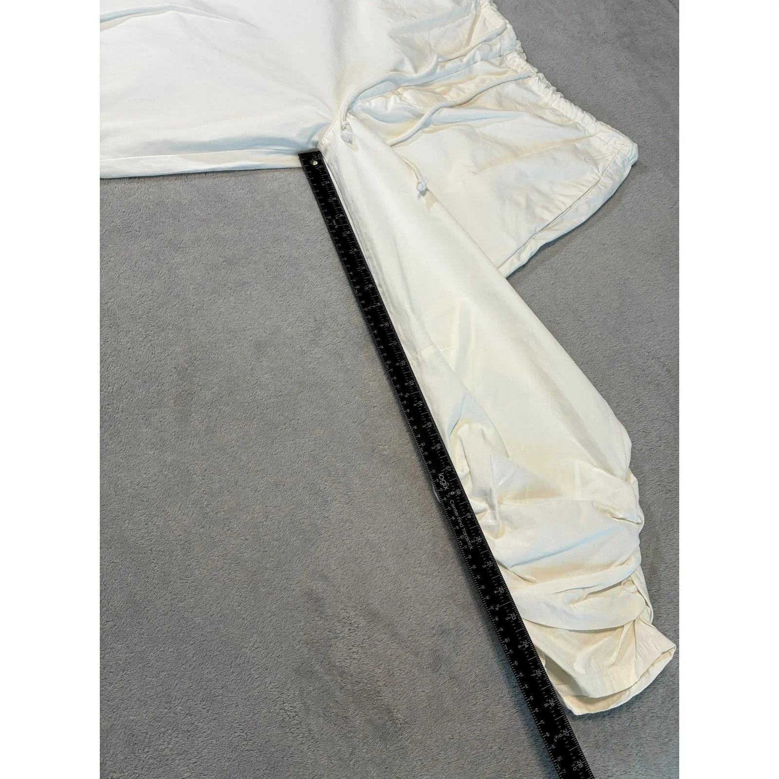 Free People New Light Parachute Pants Large Off-White - Image 7