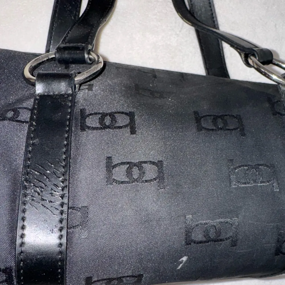 Vintage Y2K BEBE Black Women’s Mini Shoulder Monogram‎ Bag - Image 6