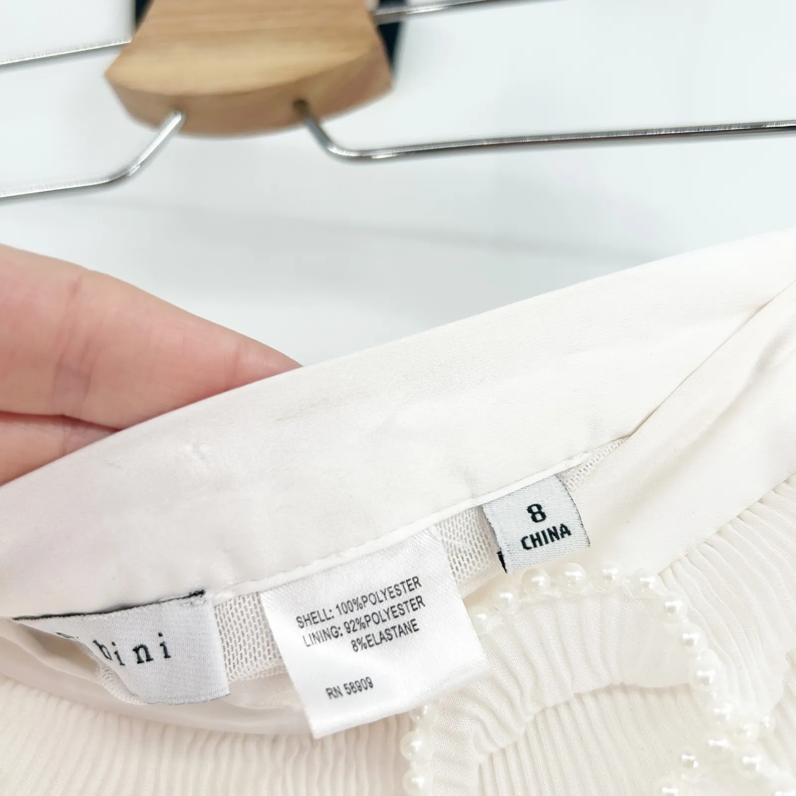 Gianni Bini x Venita Aspen Womens Plisse Pearl Trim Ruffle Mini Skirt Size 8 - Image 5